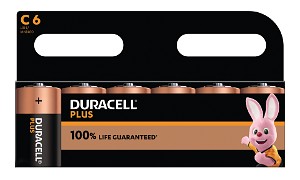 Duracell Plus Power C-cel alkaline (6 st.)
