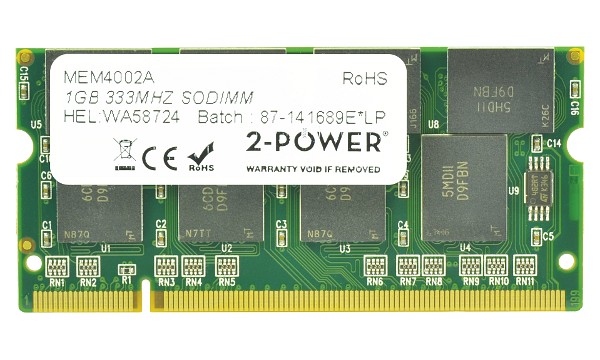 Satellite P10 Small Business Series 1GB PC2700 333MHz SODIMM